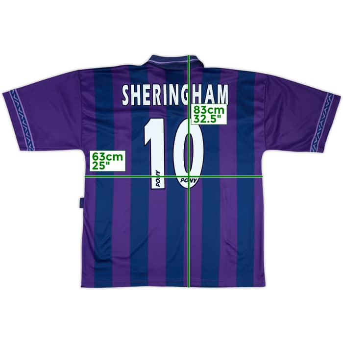 1995-97 Tottenham Away Shirt Sheringham #10 - 7/10 - (XL)
