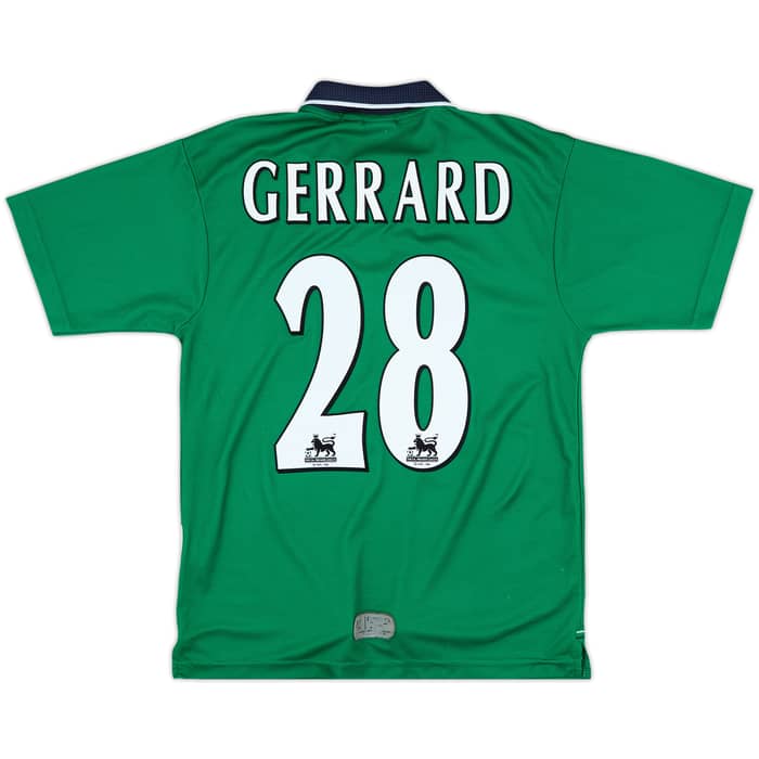 1999-00 Liverpool Away Shirt Gerrard #28 - 7/10 - (Y)