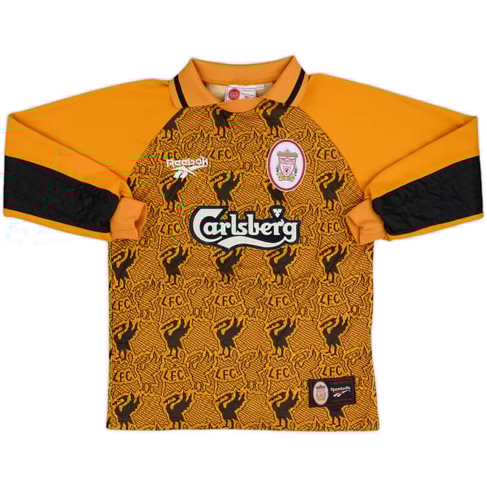 1996-97 Liverpool GK Shirt & Shorts - 7/10 - (L.Boys)
