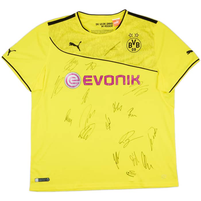 2013-14 Borussia Dortmund Squad Signed Winter Home Shirt Grosskreutz #19 - 7/10 - (3XL)