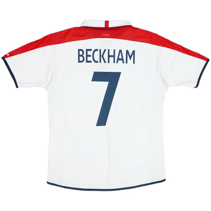 2003-05 England Home Shirt Beckham #7 - 5/10 - (L)