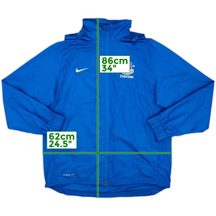 2012-13 Everton Nike Hooded Rain Coat - 8/10 - (L)