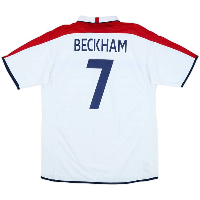2003-05 England Home Shirt Beckham #7 - 9/10 - (XL)