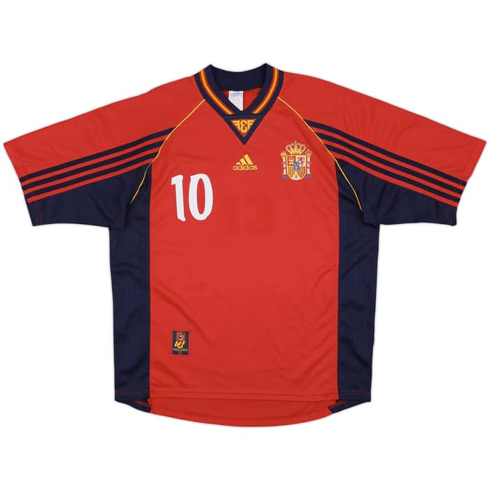 1998-99 Spain Home Shirt Raul #10 - 7/10 - (L)