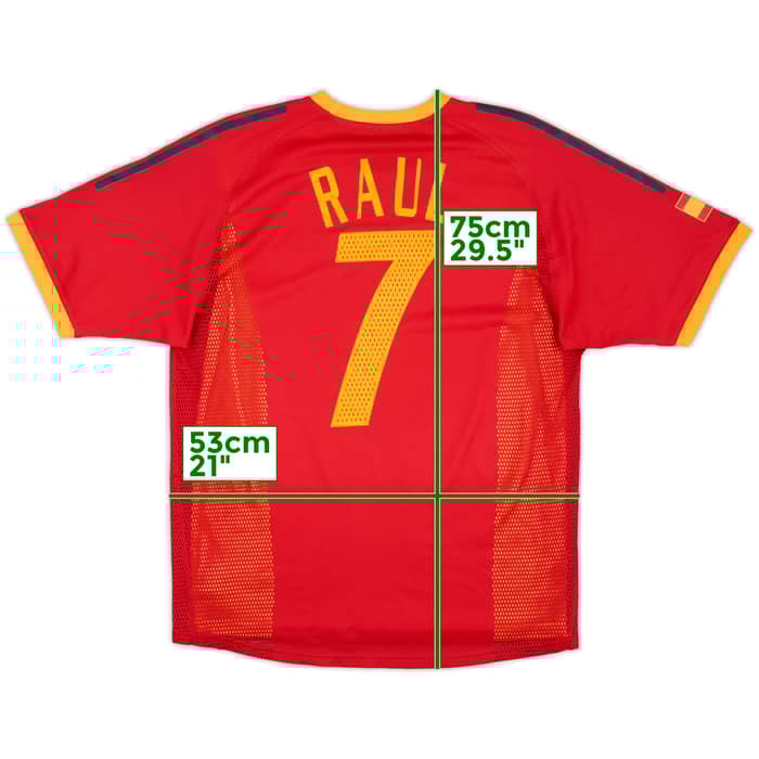 2002-04 Spain Player Issue Home Shirt Raul #7 - 8/10 - (M)