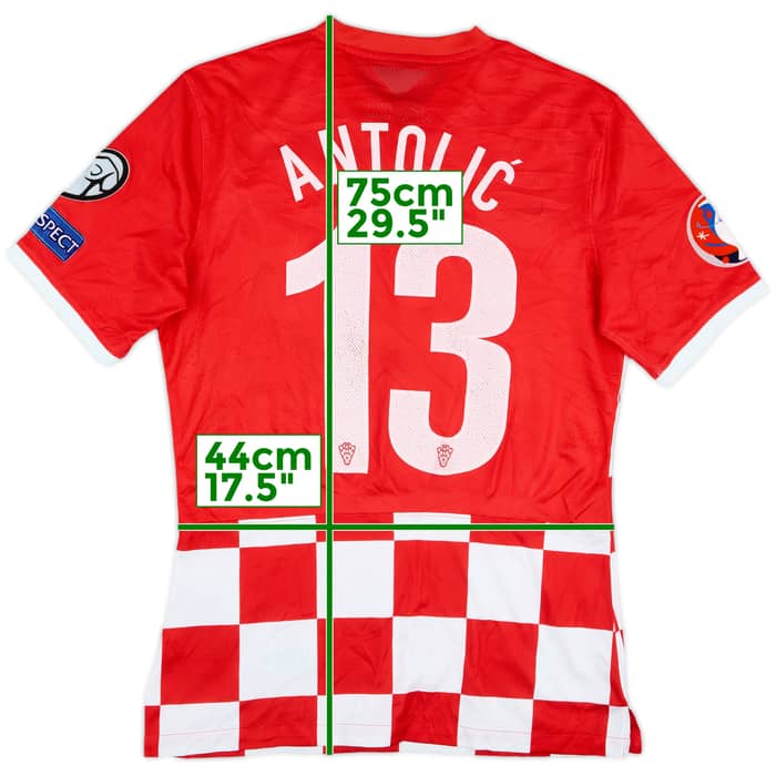2014-15 Croatia Match Issue European Championship Qualifiers Home Shirt Antolic #13