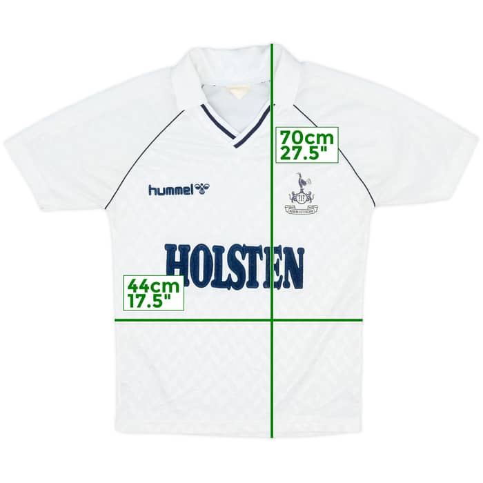 1987-89 Tottenham Home Shirt - 8/10 - (XL.Boys)