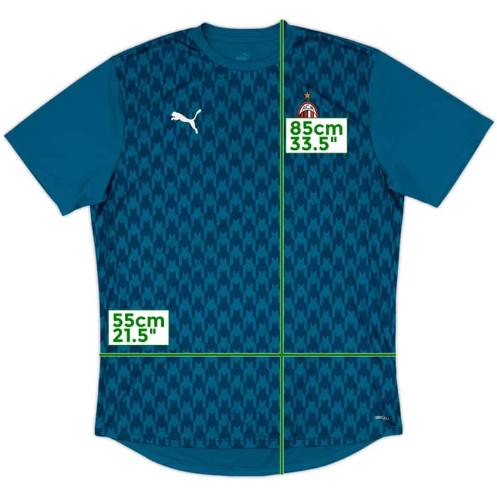 2020-21 AC Milan Puma Pre-Match Training Shirt - 9/10 - (XXL)