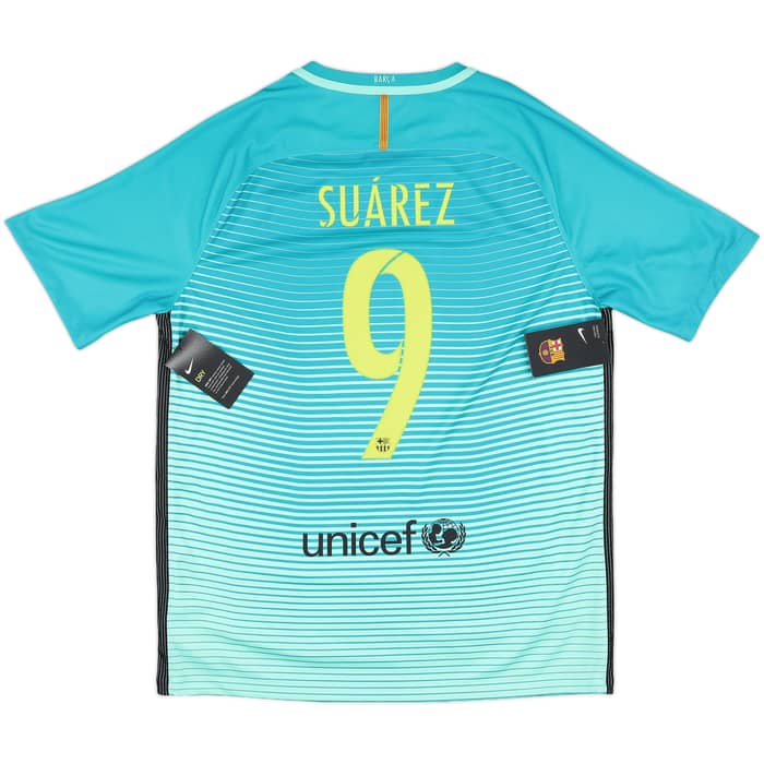 2016-17 Barcelona Third Shirt Suarez #9 (L)
