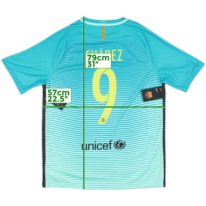 2016-17 Barcelona Third Shirt Suarez #9 (L)