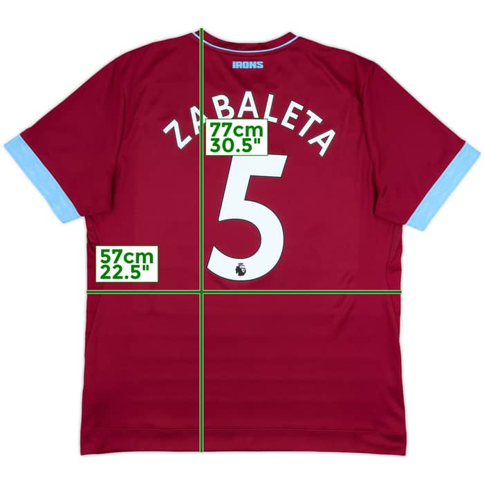 2018-19 West Ham Home Shirt Zabaleta #5 - 10/10 - (XL)