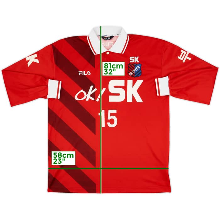 2001 Bucheon SK Home L/S Shirt #15 - 8/10 - (XL)