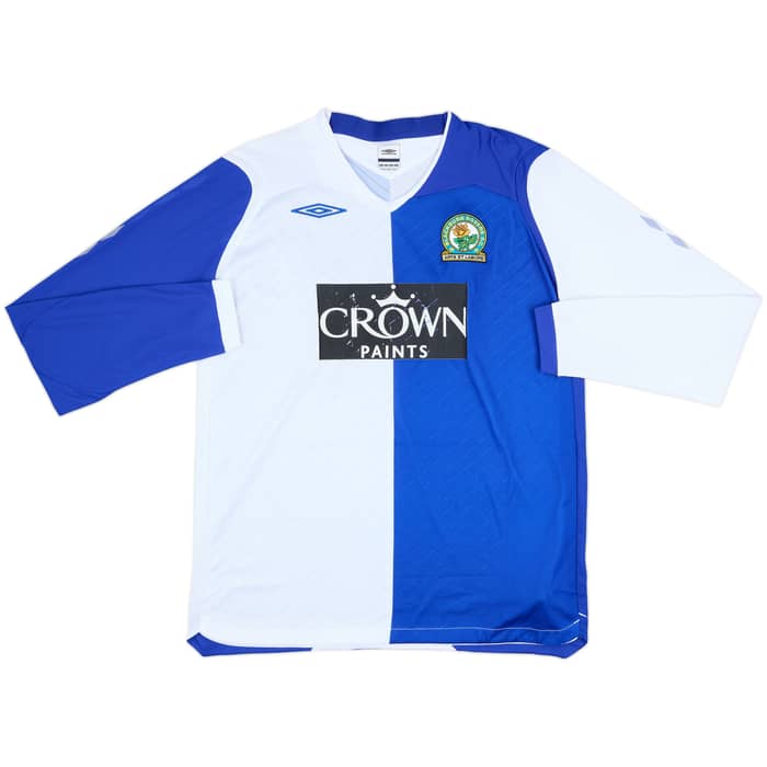 2008-09 Blackburn Home L/S Shirt - 5/10 - (L)