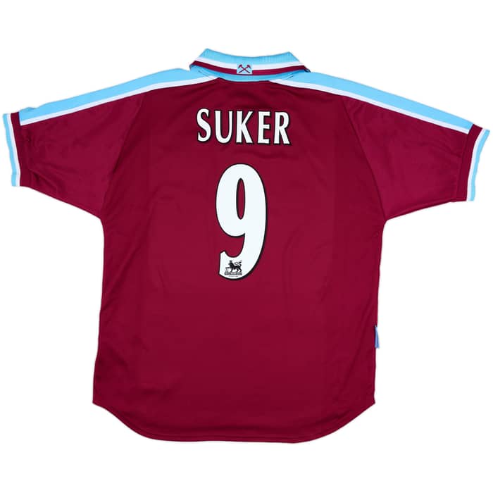 1999-01 West Ham Home Shirt Suker #9 - 8/10 - (XL)