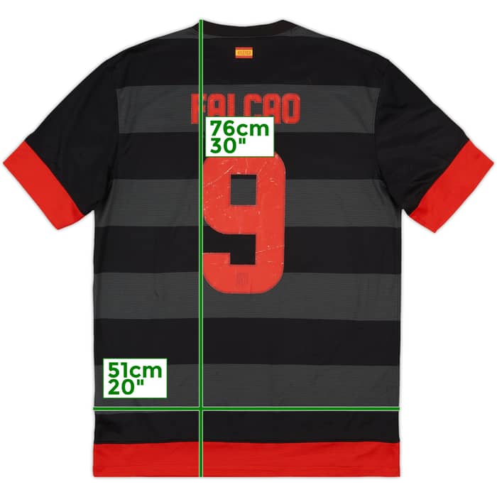 2012-13 Atletico Madrid Away Shirt Falcao #9 - 5/10 - (M)