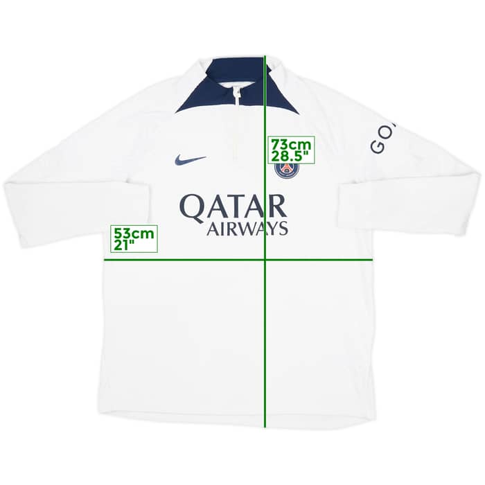 2022-23 Paris Saint-Germain Nike 1/4 Zip Drill Top - 6/10 - (XL)