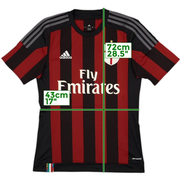 2015-16 AC Milan Home Shirt - 7/10 - (S)