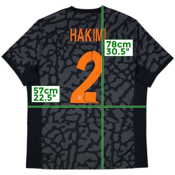 2023-24 Paris Saint-Germain Third Shirt Hakimi #2 - 8/10 - (XL)