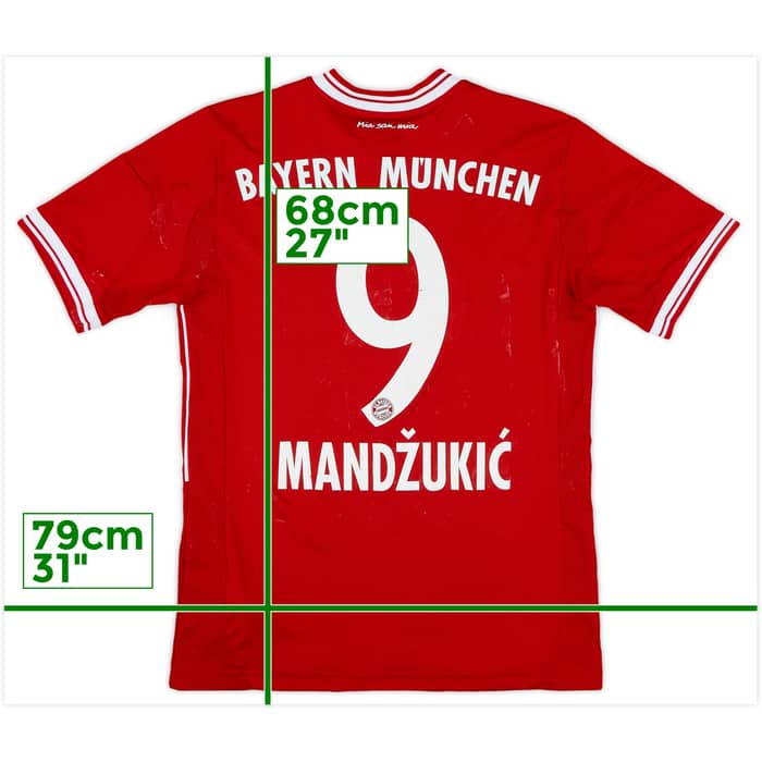 2013-14 Bayern Munich Home Shirt Mandzukic #9 - 5/10 - (L.Boys)