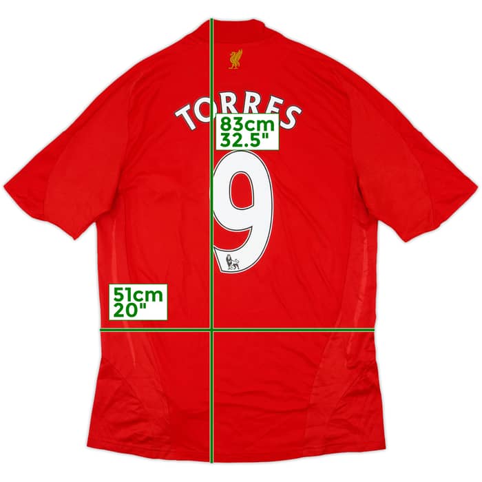2008-10 Liverpool Home Shirt Torres #9 - 7/10 - (M)