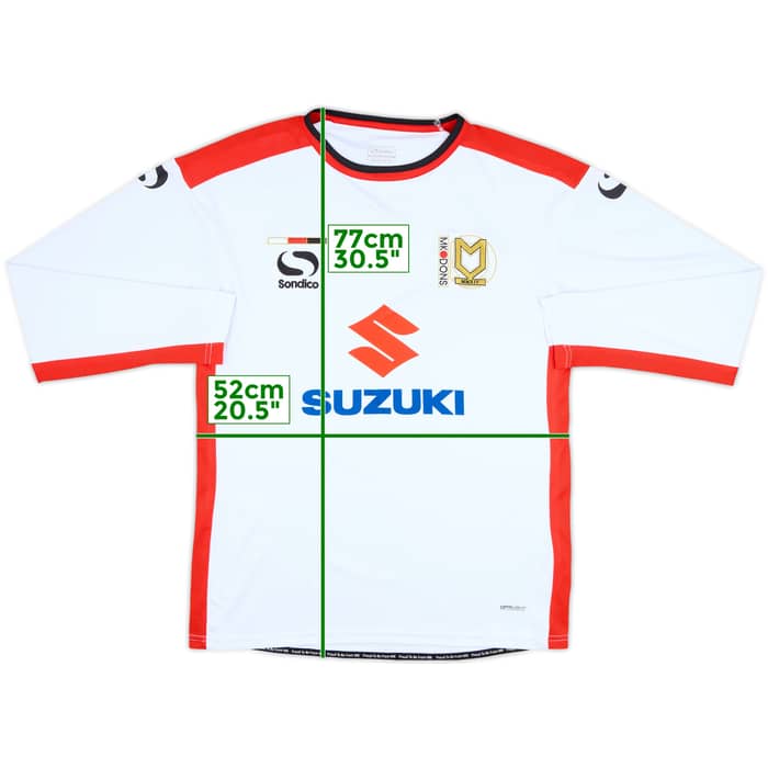2014-15 MK Dons Home L/S Shirt - 9/10 - (M)