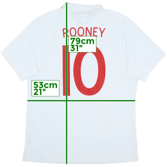 2009-10 England Home Shirt Rooney #10 - 9/10 - (L)