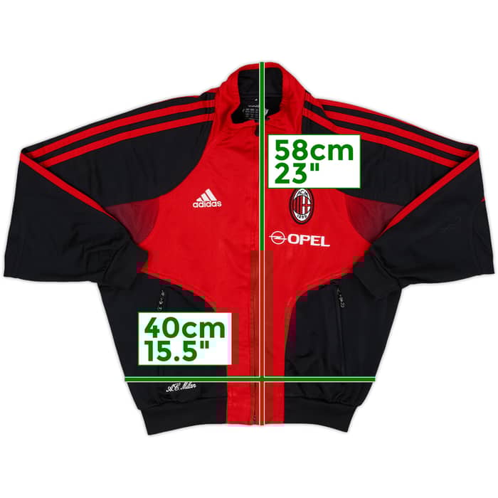 2004-05 AC Milan adidas Track Jacket - 8/10 - (S.Boys)