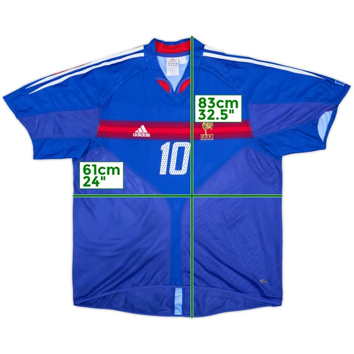 2004-06 France Home Shirt Zidane #10 - 7/10 - (XL)