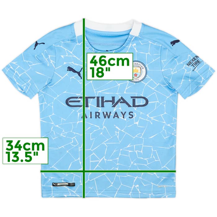 2020-21 Manchester City Home Shirt - 8/10 - (7-8 Years)