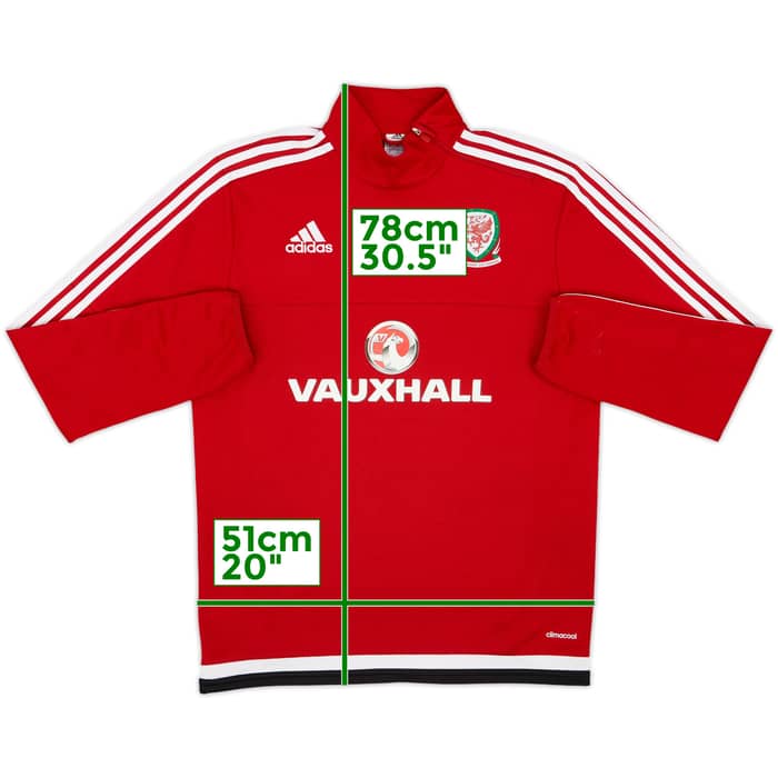 2016-17 Wales adidas 1/4 Zip Drill Top - 8/10 - (M)