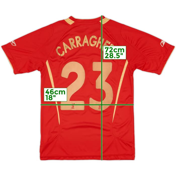 2005-06 Liverpool CL Home Shirt Carragher #23 - 5/10 - (S)