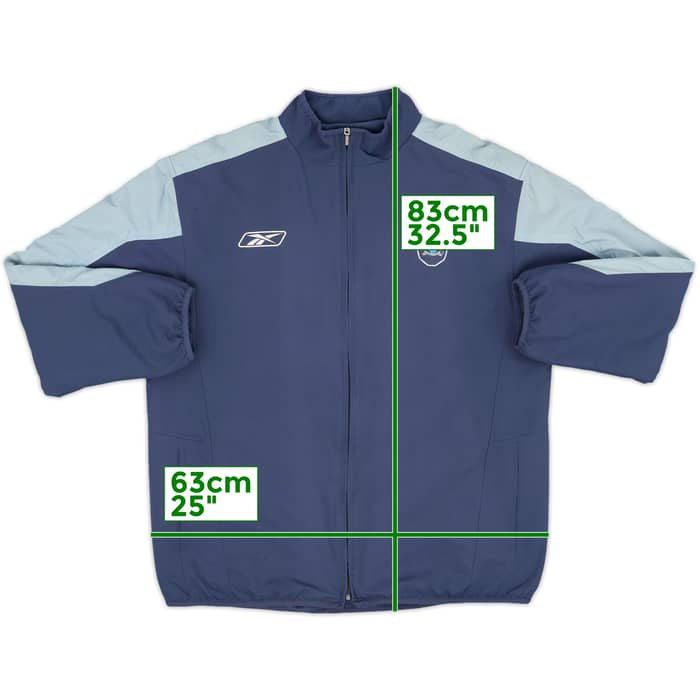 2004-05 Manchester City Reebok Reversible Fleece Jacket - 7/10 - (XL)