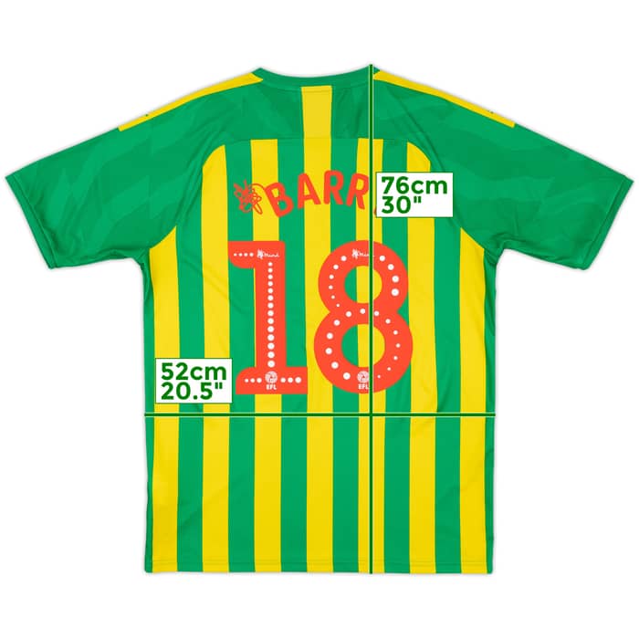2019-20 West Brom Authentic Away Shirt Barry #18 - 9/10 - (L)