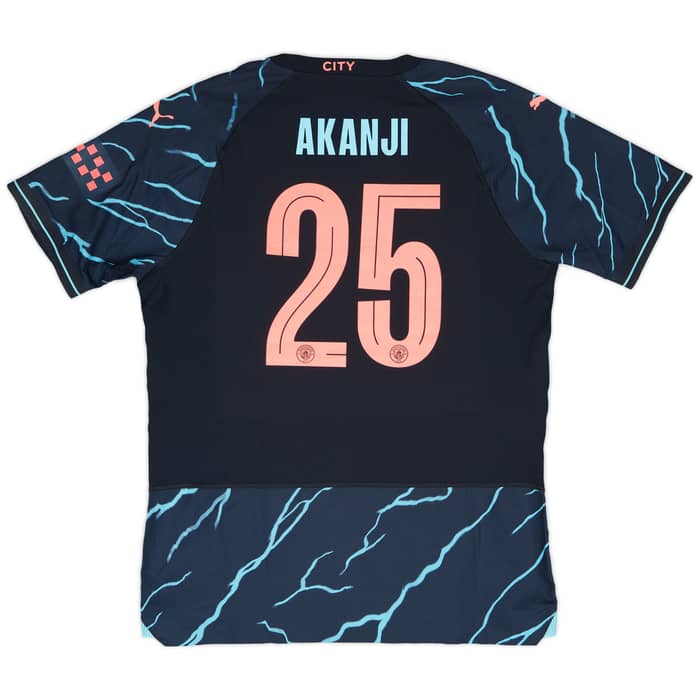 2023-24 Manchester City Match Issue FA Cup Third Shirt Akanji #25