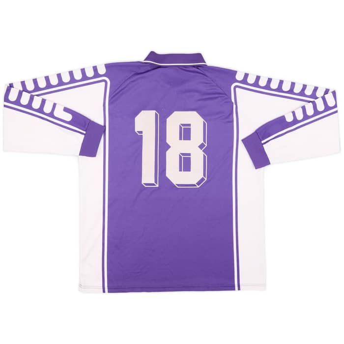 1999-00 Fiorentina Match Issue Home L/S Shirt #18