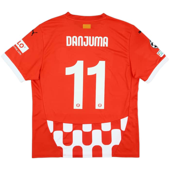 2024-25 Girona Match Issue Champions League Home Shirt Danjuma #11