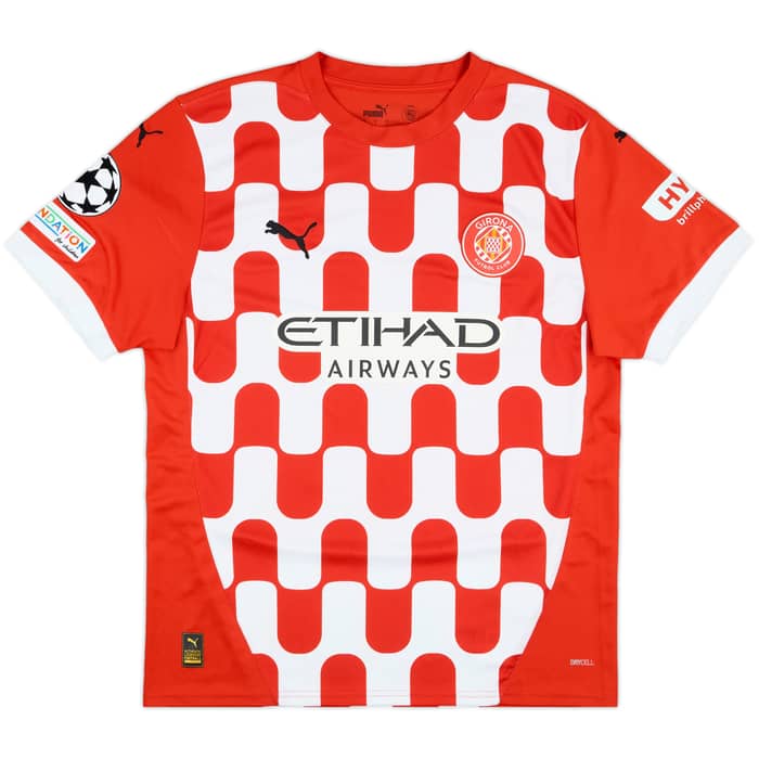 2024-25 Girona Match Issue Champions League Home Shirt Danjuma #11