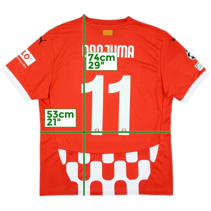 2024-25 Girona Match Issue Champions League Home Shirt Danjuma #11