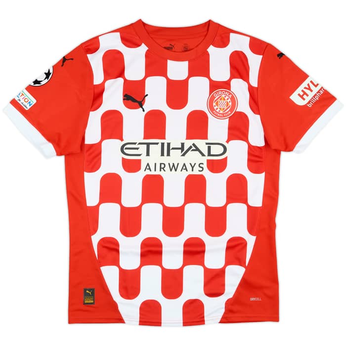 2024-25 Girona Match Issue Champions League Home Shirt Blind #17