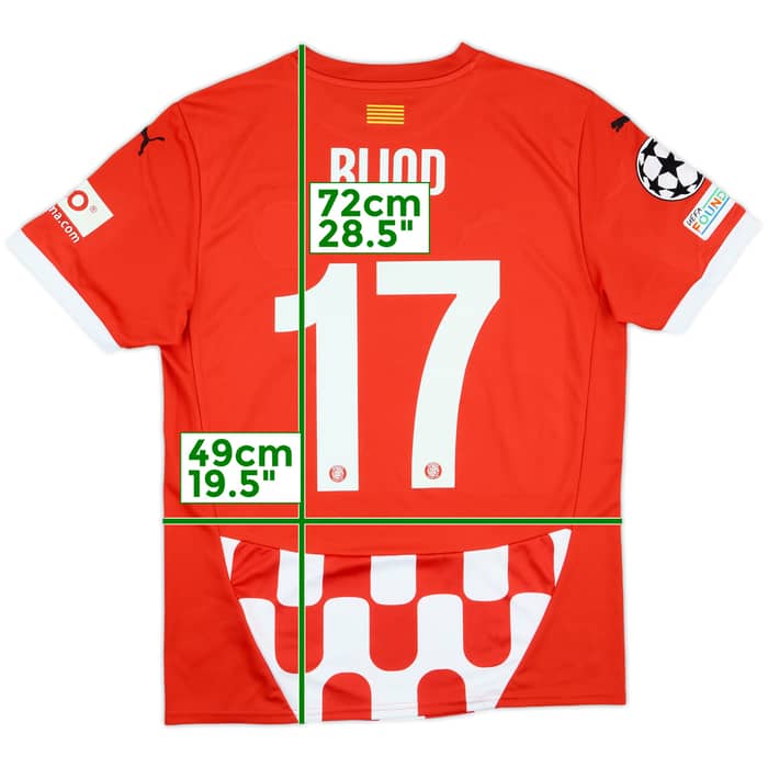 2024-25 Girona Match Issue Champions League Home Shirt Blind #17