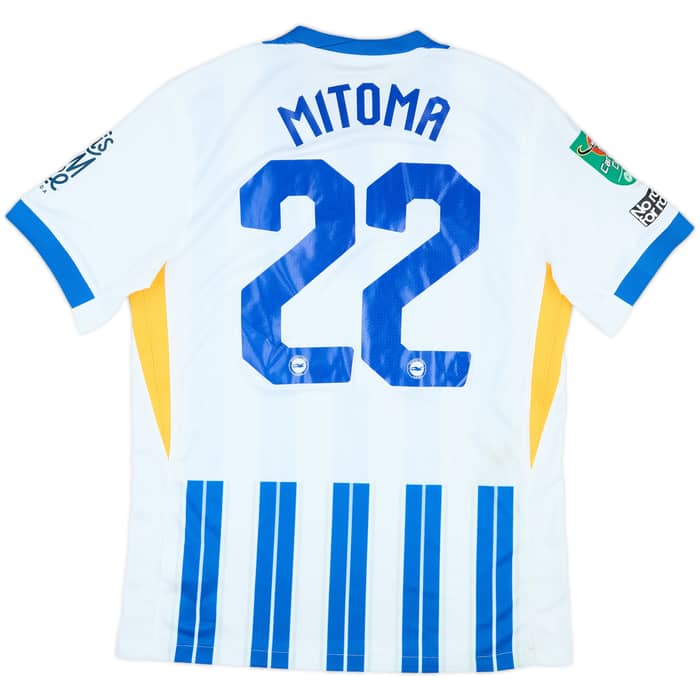 2024-25 Brighton Match Worn Carabao Cup Home Shirt Mitoma #22