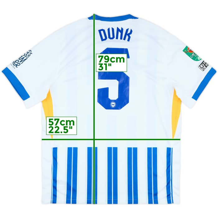 2024-25 Brighton Match Issue Carabao Cup Home Shirt Dunk #5
