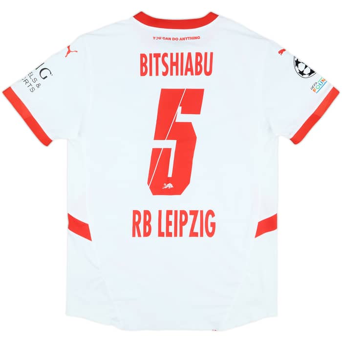 2024-25 RB Leipzig Match Issue Champions League Home Shirt Bitshiabu #5