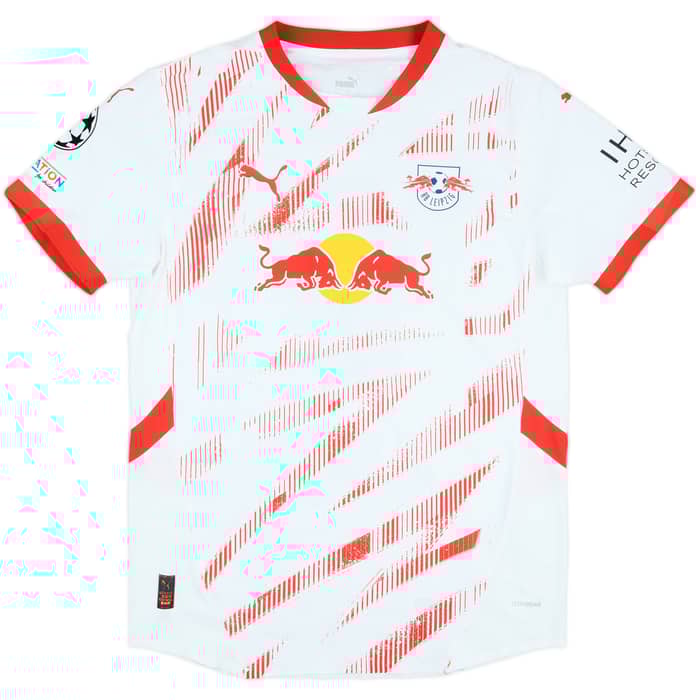 2024-25 RB Leipzig Match Issue Champions League Home Shirt Bitshiabu #5