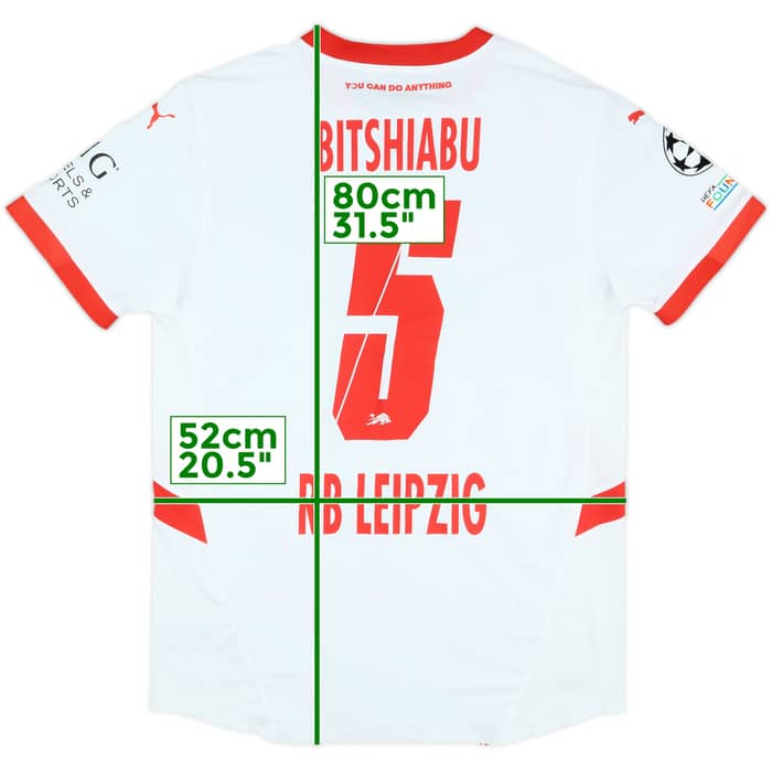 2024-25 RB Leipzig Match Issue Champions League Home Shirt Bitshiabu #5