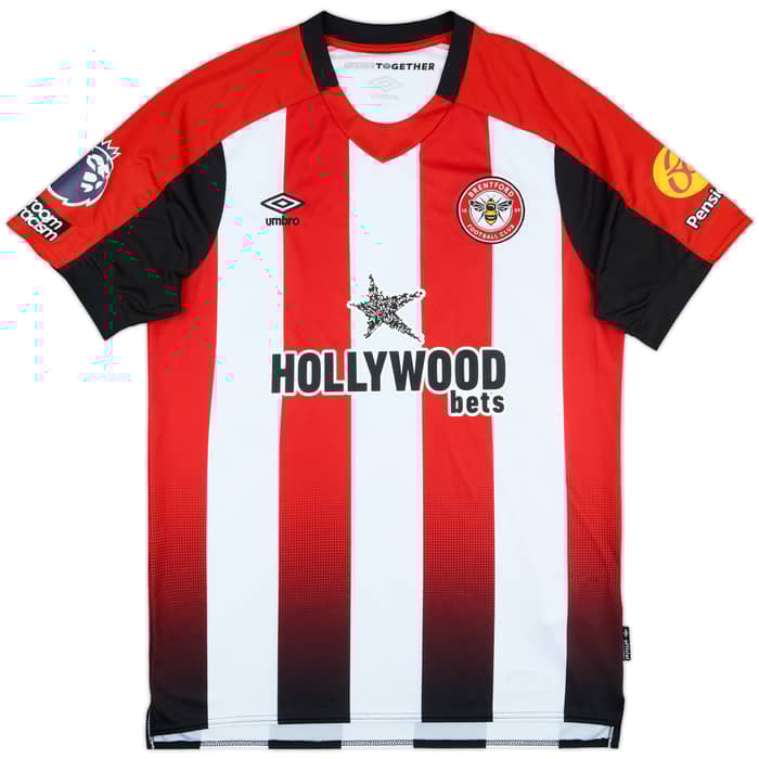 2024-25 Brentford Match Issue Home Shirt Collins #22