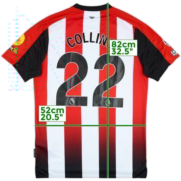 2024-25 Brentford Match Issue Home Shirt Collins #22