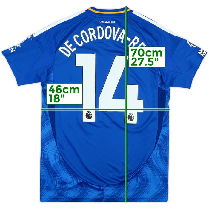 2024-25 Leicester Match Issue Home Shirt De Cordova-Reid #14