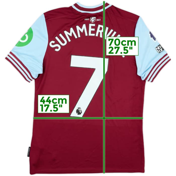 2024-25 West Ham Match Worn Home Shirt Summerville #7