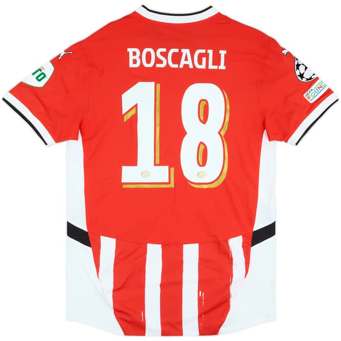 2024-25 PSV Match Issue Champions League Home Shirt Boscagli #18